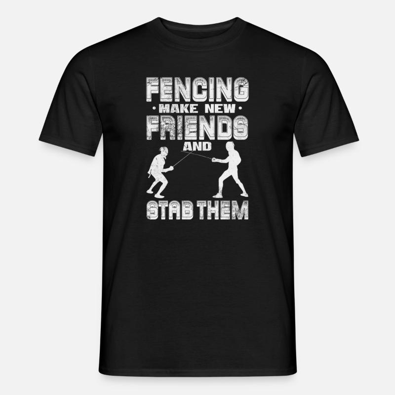Fechten - Männer T-Shirt - Schwarz