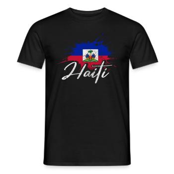 Haiti - Männer T-Shirt - Schwarz - Vorne - AI Model Male 178 light (178cm)