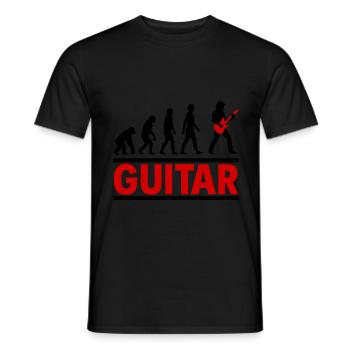 Guitar Evolution Rock Music - Men's T-Shirt - black - Front - AI Model Male 178 light (178cm)