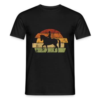 Dressage Équitation Cavaliers de dressage Équitation Équitation - T-shirt homme - noir - Devant - AI Model Male 178 light (178cm)