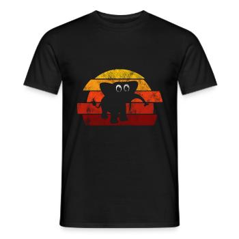 Elefanten Elefant für Kinder - Männer T-Shirt - Schwarz - Vorne - AI Model Male 178 light (178cm)