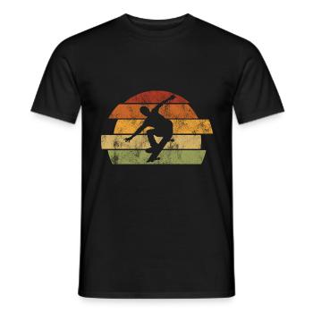 Skateboarder Skateboard Skater Skate Skateing - T-shirt homme - noir - Devant - AI Model Male 178 light (178cm)