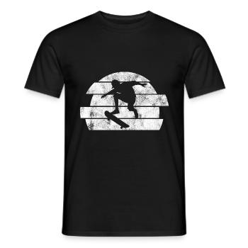Skateboarder Skateboard Skater Skate Skateing - T-shirt homme - noir - Devant - AI Model Male 178 light (178cm)