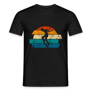 Skateboarder Skateboard Skater Skate Skateing - T-shirt homme - noir - Devant - AI Model Male 178 light (178cm)