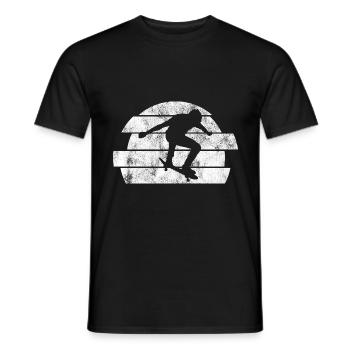 Skateboarder Skateboard Skater Skate Skateing - Men's T-Shirt - black - Front - AI Model Male 178 light (178cm)
