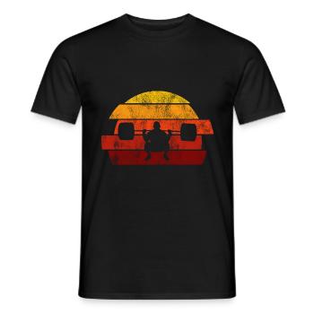 Bodybuilding Bodybuilder GYM Fitnessstudio Retro - Men's T-Shirt - black - Front - AI Model Male 178 light (178cm)