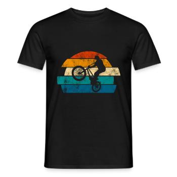 BMX Bike Bike Retro Gift Bicycle Motocross - Men's T-Shirt - black - Front - AI Model Male 178 light (178cm)