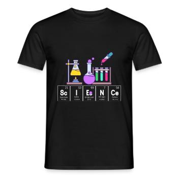 Science Naturwissenschaft Chemie - Männer T-Shirt - Schwarz - Vorne - AI Model Male 178 light (178cm)