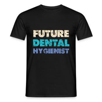 Future dental hygienist lover Dentalas - Men's T-Shirt - black - Front - AI Model Male 178 light (178cm)