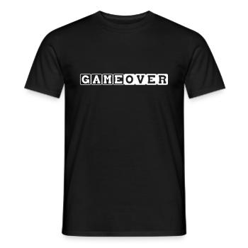 Game Over Zocken Spielen Spiel Geschenk - Männer T-Shirt - Schwarz - Vorne - AI Model Male 178 light (178cm)