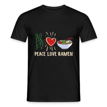 Lustige Ramen Lebensmittel Nudeln Japanisch Anime - Männer T-Shirt - Schwarz - Vorne - AI Model Male 178 light (178cm)