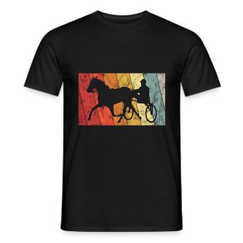 Chevaux de trot Trabrennsport Courses de chevaux - T-shirt homme - noir - Devant - AI Model Male 178 light (178cm)