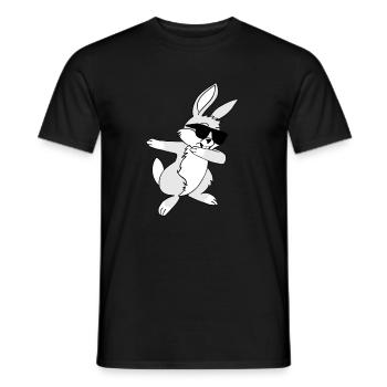Dabbing Bunny Hip Hop Easter Easter Bunny Gift - Men's T-Shirt - black - Front - AI Model Male 178 light (178cm)