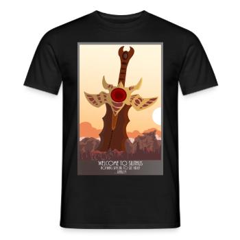 Nothing to see here ! - Silithus Travelposter - T-shirt homme - noir - Devant - AI Model Male 178 light (178cm)
