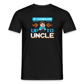 Uncle Gamer niece nephew gambling family gift - Men's T-Shirt - black - Front - AI Model Male 178 light (178cm)