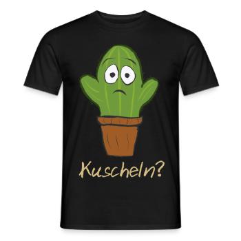 Cactus câlin, squeeze, câlin, or - T-shirt homme - noir - Devant - AI Model Male 178 light (178cm)