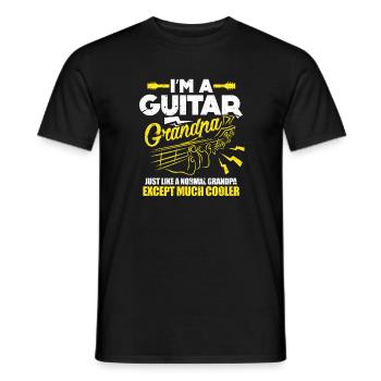 Gitarrist Opa Grossvater Gitarre Bassist Geschenk - Männer T-Shirt - Schwarz - Vorne - AI Model Male 178 light (178cm)