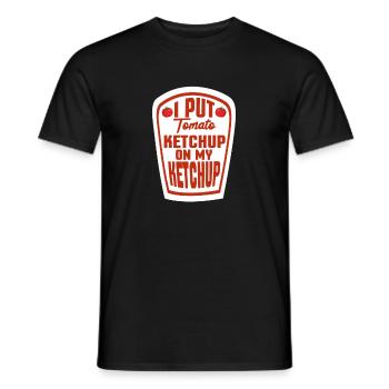 Ketchup - Men's T-Shirt - black - Front - AI Model Male 178 light (178cm)