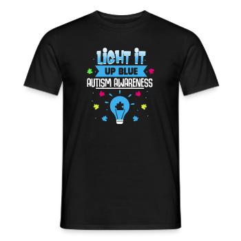autism - Men's T-Shirt - black - Front - AI Model Male 178 light (178cm)