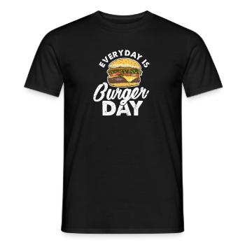 Burger - Männer T-Shirt - Schwarz - Vorne - AI Model Male 178 light (178cm)