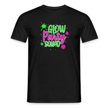 Glow Neon Party Squad Fest Glow Gift - Men's T-Shirt - black - Front - AI Model Male 178 light (178cm)