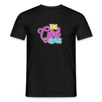 Glow Glow Girl Girl Party Neon Gift - Men's T-Shirt - black - Front - AI Model Male 178 light (178cm)