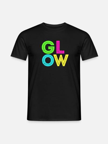 Glow Holy Festival Neon Led Party Motto Geschenk - Männer T-Shirt - Schwarz