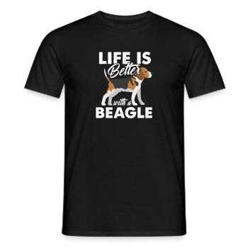 Chien Beagle Chien Chien Cadeau Beagles - T-shirt homme - noir - Devant - AI Model Male 178 light (178cm)