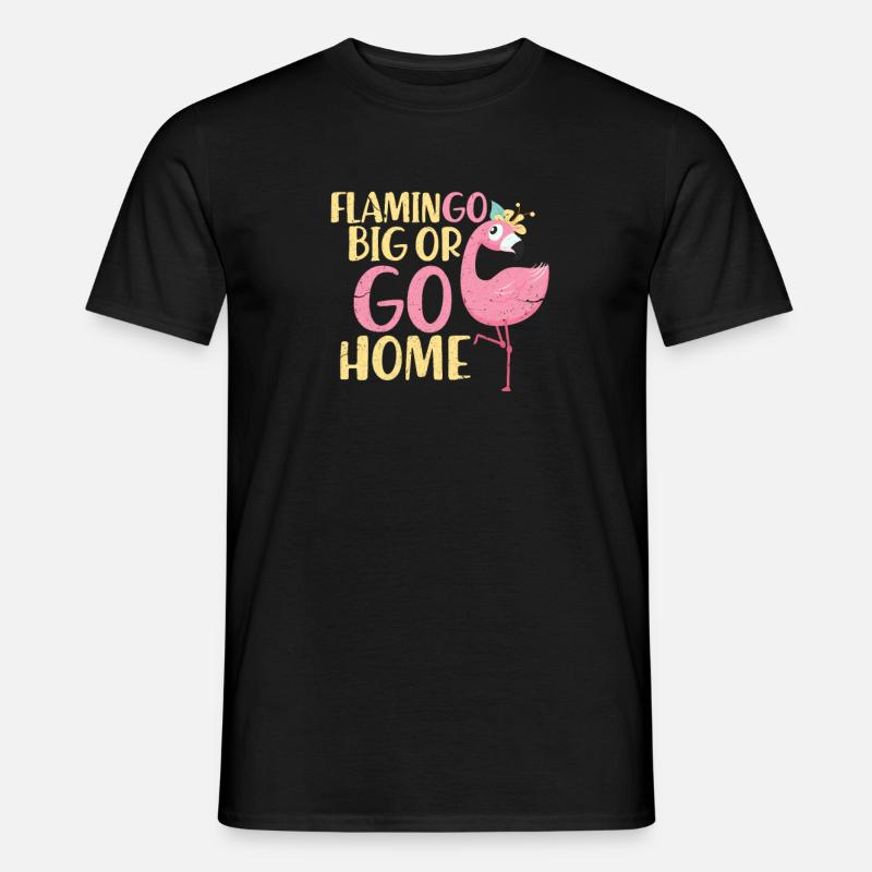 Flamingo - Männer T-Shirt - Schwarz