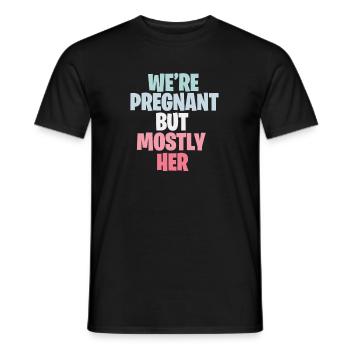 Cadeau de grossesse bébé bébé enceinte - T-shirt homme - noir - Devant - AI Model Male 178 light (178cm)