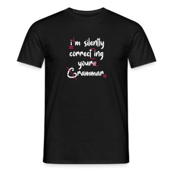 Teacher teacher grammar school exam gift - Men's T-Shirt - black - Front - AI Model Male 178 light (178cm)