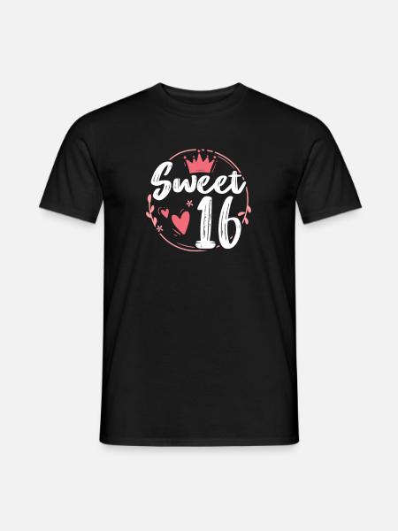 16th birthday - Men's T-Shirt - black