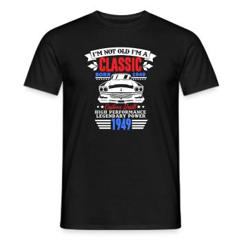 1949 - Männer T-Shirt - Schwarz - Vorne - AI Model Male 178 light (178cm)
