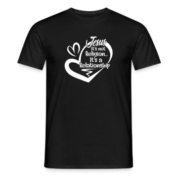 Jesus Religion Christian God Christ Gift - Men's T-Shirt - black - Front - AI Model Male 178 light (178cm)