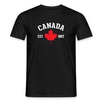 Kanada - Männer T-Shirt - Schwarz - Vorne - AI Model Male 178 light (178cm)