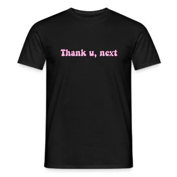 Frase Merci, prochaine rose - T-shirt homme - noir - Devant - AI Model Male 178 light (178cm)