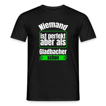 Mönchengladbach Gladbacher - Men's T-Shirt - black - Front - AI Model Male 178 light (178cm)