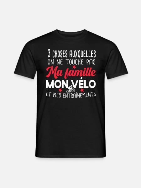 Cycliste. Cadeau vélo. Cyclisme. Famille humour - T-shirt homme - noir