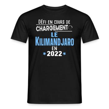 2022 Kilimandjaro Montagne Tanzanie Afrique - T-shirt homme - noir - Devant - AI Model Male 178 light (178cm)