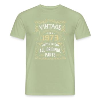 Born 1973 Birthday Gift 49 years - Men's T-Shirt - sage - Front - AI Model Male 178 light (178cm)