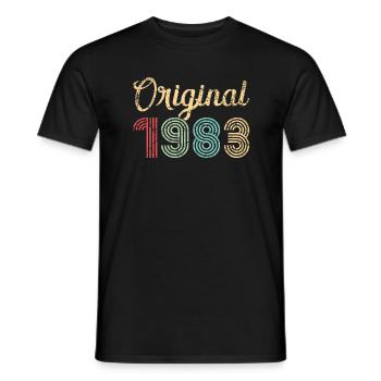 Original 1983 Cadeau d’anniversaire 39 ans rétro - T-shirt homme - noir - Devant - AI Model Male 178 light (178cm)