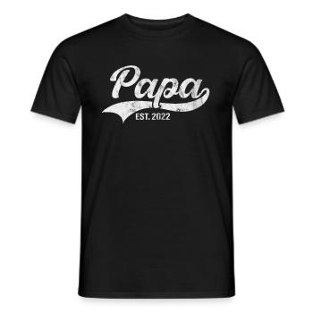 Papa Est. 2022 Werdender Vater Geschenk Lustig - Männer T-Shirt - Schwarz - Vorne - AI Model Male 178 light (178cm)