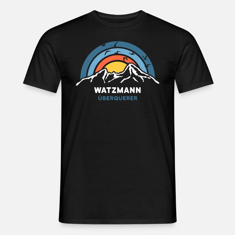Watzmann Überquerung Berchtesgaden Bergsteiger - Männer T-Shirt - Schwarz