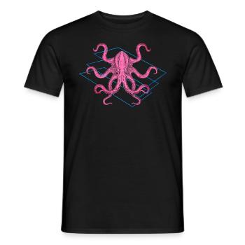 Farbiger Oktopus - Männer T-Shirt - Schwarz - Vorne - AI Model Male 178 light (178cm)