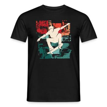 Skateboarder Skateboard Enfants Skater Garçons - T-shirt homme - noir - Devant - AI Model Male 178 light (178cm)