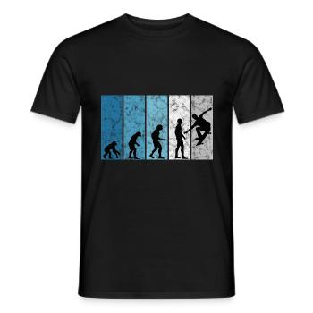 Skateboarder Skateboard Skater Skate Evolution - Männer T-Shirt - Schwarz - Vorne - AI Model Male 178 light (178cm)