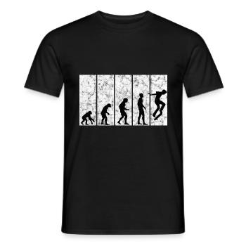 Evolution Skateboarder Skateboard Skater Skate - Männer T-Shirt - Schwarz - Vorne - AI Model Male 178 light (178cm)