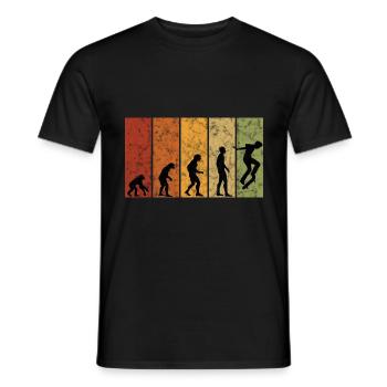 Evolution Skateboarder Skateboard Skater Skate - Männer T-Shirt - Schwarz - Vorne - AI Model Male 178 light (178cm)