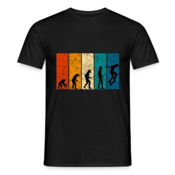 Evolution Skateboarder Skateboard Skater Skate - Männer T-Shirt - Schwarz - Vorne - AI Model Male 178 light (178cm)