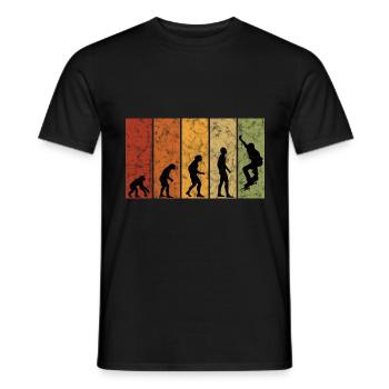 Evolution Skateboarder Skateboard Skater Skate - Männer T-Shirt - Schwarz - Vorne - AI Model Male 178 light (178cm)